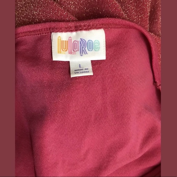 💥SOLD💥LuLaRoe Elegant Pink Gold Glitter Irma - Picture 4 of 4